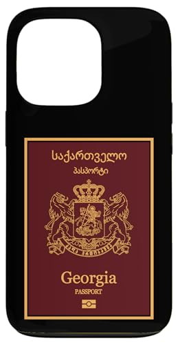 Georgia, georgiano, pasaporte de Georgia, bandera de Georgia. Carcasa para iPhone 13 Pro