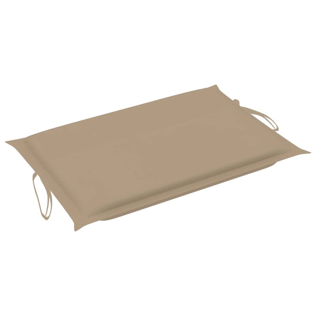 vidaXL Cuscino per Lettino Beige 186x58x4 cm in Tessuto Oxford