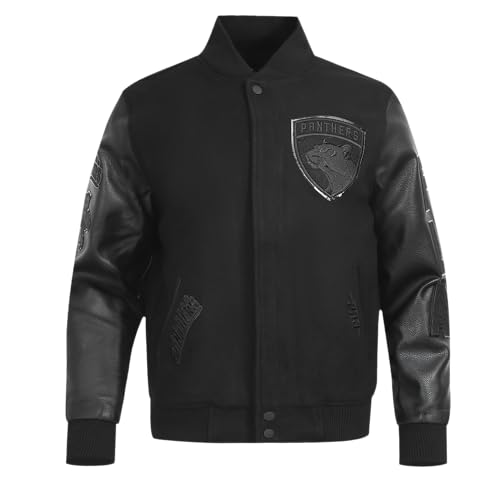 Mens NHL Classic Triple Black Varsity Jacket