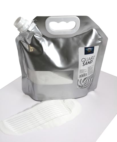 Paintersisters® Feiner Weißer Quarzsand 1kg – Künstler-Qualität - Mischbar mit Strukturpasten & Acrylfarben, Körnung 0,2-0,3mm