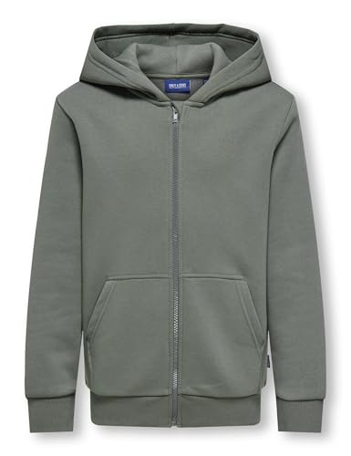 Only & Sons Junior Jungen Osjceres Zip THR. Hoodie SWT Noos Castor Gray 158-164 EU