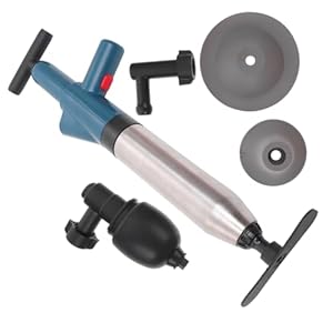 ETHZZLE 1 Set Unclog Pneumatisch Gereedschap Toilet Afvoer Plunjer Snake voor Drain Heavy Duty Plunjer Hand Auger Elektrische Tool Sanitair Snake Bad Cleaner Water Rvs Huishoudelijke Power