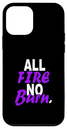 Purple All Fire No Burn パープルグラフィック スマホケース iPhone 12 mini 用