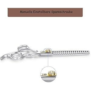   Dream-Reach-Professional-Dog-Grooming-Straight-Curved-ThinningBlendingChunking-Scissors-Kit-JP-440C-Stainless-Steel-Pet-Cat-Hair-CuttingTrimming-Shears-7-inch-Chunker-Scissors