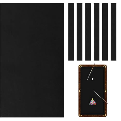 Tapis de Remplacement de Billard Noir pour Vos Soirées Jeux à Domicile