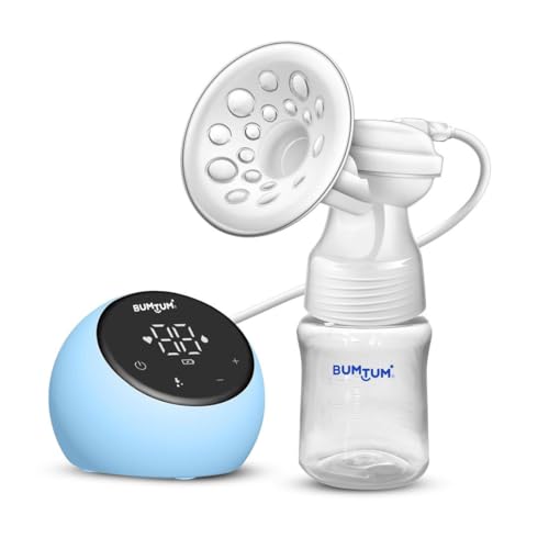 Image of Bumtum Nurture Premium Electric Breast Pump with 2 Phase Pumping Technology and 9 Levels of Suction Mode, BPA Free, Soft Sdaptive Silicone Cushion with150 ml Bottle & USB Chargeable Along with 2 pcs Free Breast Pads