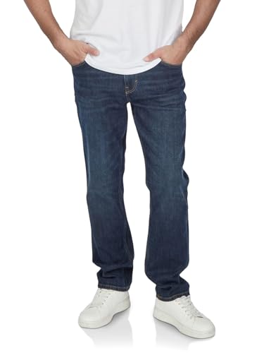 TOM TAILOR Jeans Herren Stretch Regular Slim Fit Josh Jeanshose Hose Denim, Länge:30L, Farbe:Blue Denim Dark Wash (10134), Weite:32W 1
