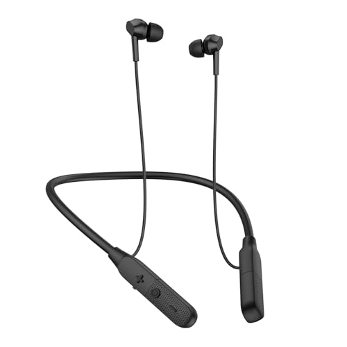 LAMA Casque tour de cou Bluetooth 6.0 avec micro, casque sans fil flexible, écouteurs intra-auriculaires stéréo sans fil, 30 heures de lecture de musique...