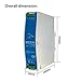 FDAVDNMG 1pcs 12V 24V 48V NDR75W Industrial DIN Rail Mounted AC to DC Single Output Switching Power Supply(NDR-75W-12V 6.2A)