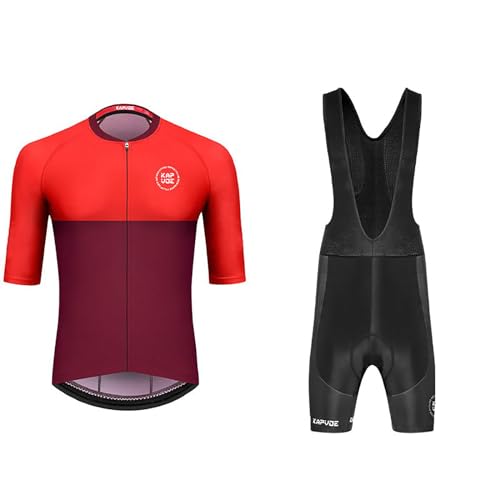 Generisch Maillot de ciclismo para hombre, traje de ciclismo para mujer, ropa de ciclismo, transpirable, pantalones cortos ajustados con almohadilla de gel, tirantes para deportes al aire libre, ropa