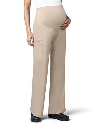 WonderWink Womens Wonderwork Fashion Maternity Pants, Khaki, X-Small US