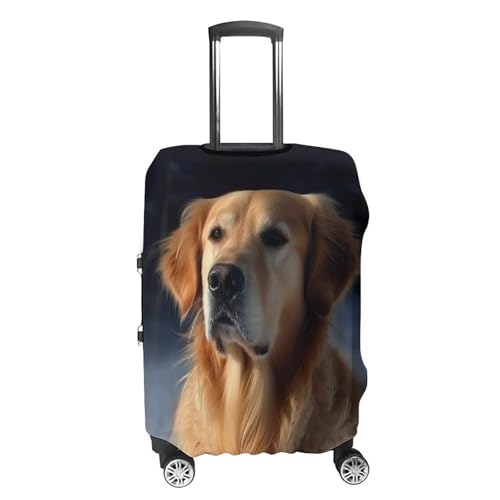 Golden Retriever Luggage Cover Elastic Suitcase Protector Case Anti-Scratch Washable Baggage Covers Protector For Traveling, Aircraft Consignment XL4