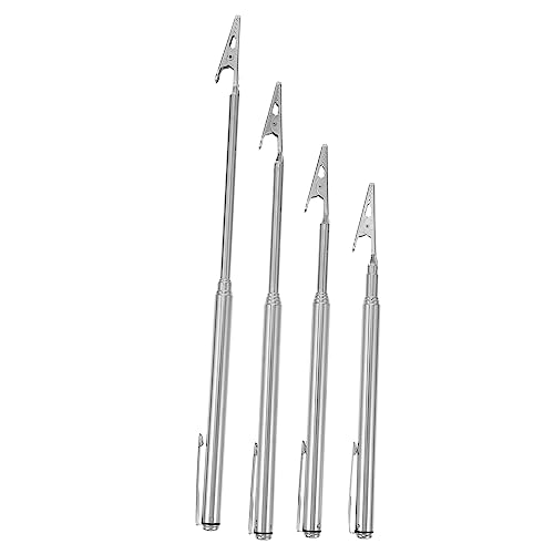 OSALADI 4 Piezas Pinza Telescópica De Acero Inoxidable Pinzas De Cocodrilo Para Tarjetas Para Señalización Eventos o Oficinas