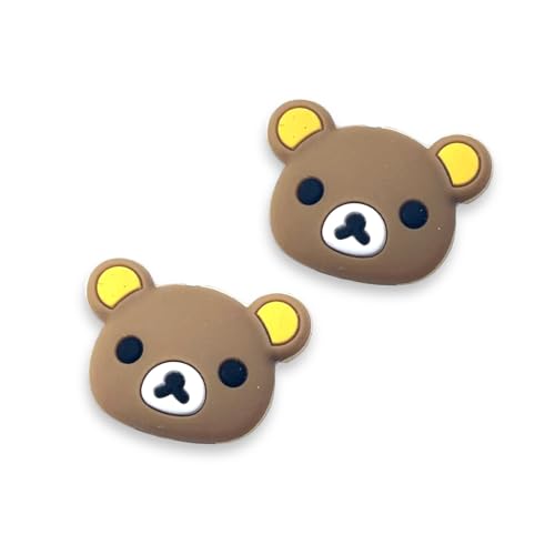 KOZUKI Tennis Shock Absorber Cute, Cute Tennis Racket Dampeners, Tennis Racket Shock Absorber Pink, Animal Tennis Dampeners Set 0f 2 for Adults for Kids (Bear)