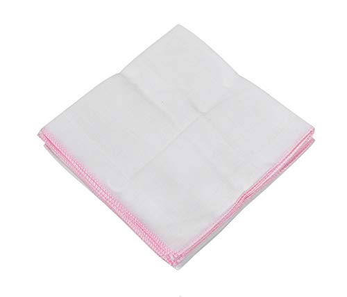 Angel-In-Moms Natural Cotton 100%, 15 Pack Soft Gauze Handkerchief, Baby Washcloths, 14 inch x 14 inch, Gauze Handkerchief Hankies Bath Towel Soft Muslin Baby Bib (Soft Pink)