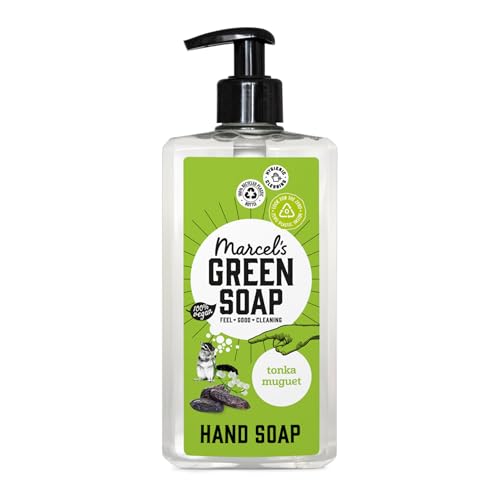Marcel's Green Soap - Savon pour les mains Tonka & Muguet - Distributeur de savon pour les mains - Végétalien - 250 ML