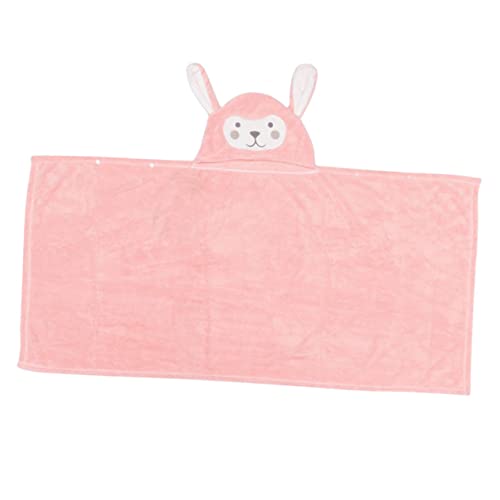 SUPVOX Kids Hooded Bath Towel Poncho Child Bathing Blanket Adorable Cartoon Pattern