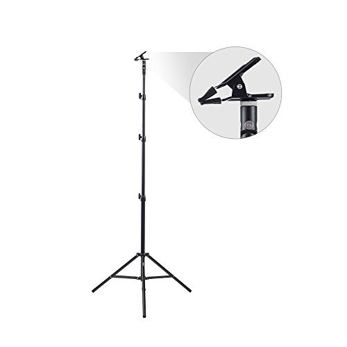 Fovitec 8 3   Spring Cushioned Collapsible Background Stand Kit with Clamp for Pop Up Backdrops, Chroma Key Green Screens, and Foldable Disc Reflectors
