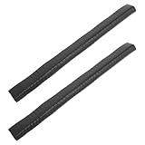 Gogogmee 2 Piezas Rieles Protectores para Patineta 22 CM Negros, 2 Piezas, Rieles de Costillas de Goma Anticolisión para Longboard, Accesorios de Protección para Skate en Parques y Calles