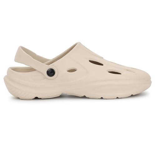 Image of CHUPPS Gator Clogs for Men | Lightweight EVA Clogs | Anti-Slip Sole | Cushioned Footbed | Breathable Ventilation | Adjustable Back Strap | Waterproof Casual Garden Clogs for Men