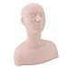 Mannequin Head with Shoulders Soft PVC Lifelike Display Manikin Head Bust for Makeup Massage Acupuncture Training Practice Beauty Skin Care 37 x 31.5 x 15.5cm