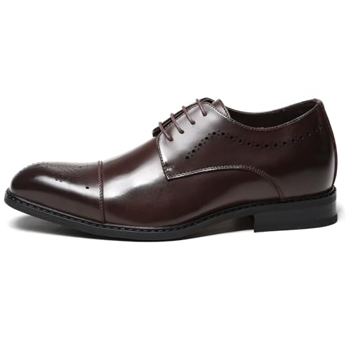 YZABEL Mens Tuxedo Shoes Patent Dress Shoes Fashion Printed Lace-Up Pointed-Toe Oxfords Shoes Classic Modern Formal Leather Shoes Casual Loafers