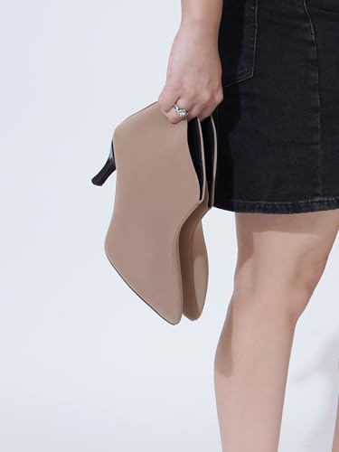 Image of HVNLY Women's Ankle Pumps Sandal - Pointed Toe Kitten Heel Booties for Casual & Party || Luxury High Heel Sandals Wedding & Evening Footwear