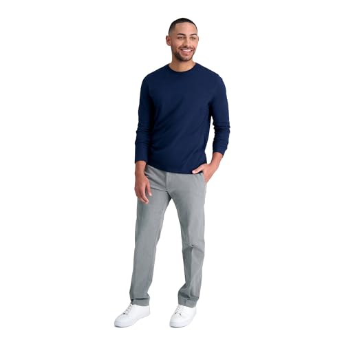 Image of Haggar Men's Iron Free Premium Khaki Straight Fit Flat Front Pants