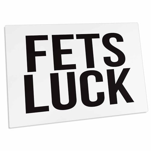 3dRose Word Scramble - FETS Luck BW - Desk Pad Place Mats miniatura 1