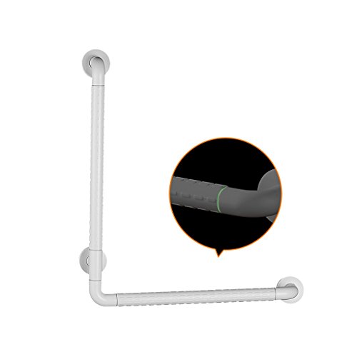 DNSJB Salle de Bain en Forme de L Mains courantes Toilettes Douche Mur Mains courantes Personnes âgées handicapées Mains courantes Salle de Bain en Acier Inoxydable sans barrière