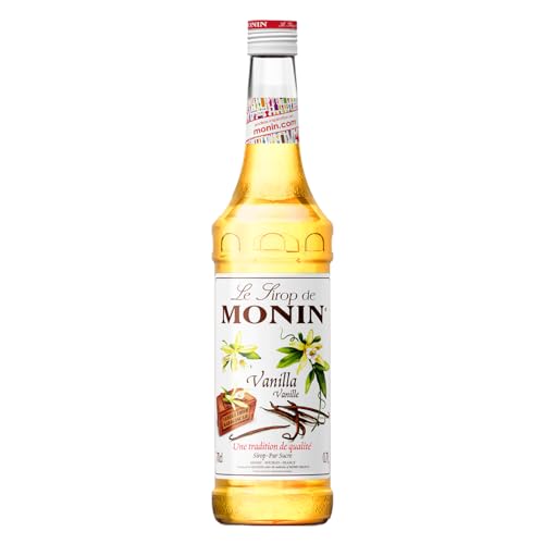 MONIN Premium Vanilla Syrup 700ml for Coffee and Cocktails. Vegan-Friendly Allergen-Free 100% Natural Flavours and Colourings