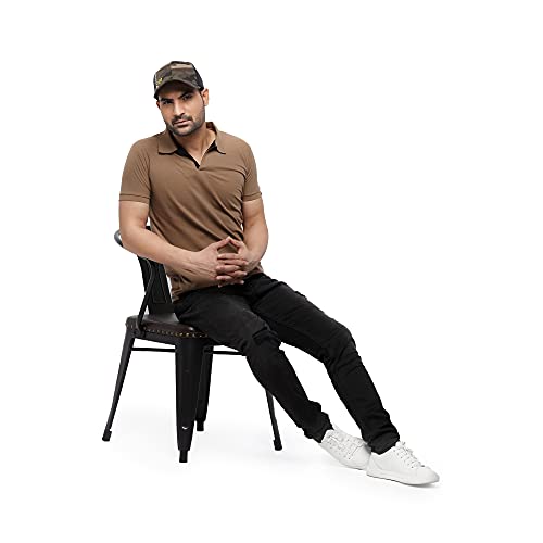 Image of Status Quo Men's Polo T-Shirt | Rich Cotton Blend | Slim Fit | All Day Comfort | Contrast Inner Placket | Polo Collar