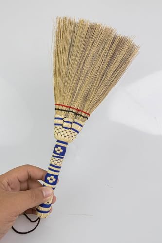 Image of - Small Whisk Broom Handheld Brush Whisks Away Dust, Dirt & Debris Brush Head 9.5-11 inch L with Nylon Hanger for Easy Storage Perfect for Inddor Outdoor and Car