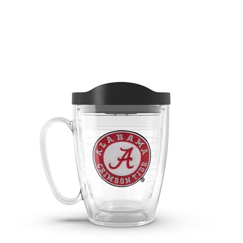 Tervis Made in USA Double Walled University of Alabama Crimson Tide Insulated Tumbler Cup Keeps Drinks Cold & Hot, 16oz Mug, Emblem