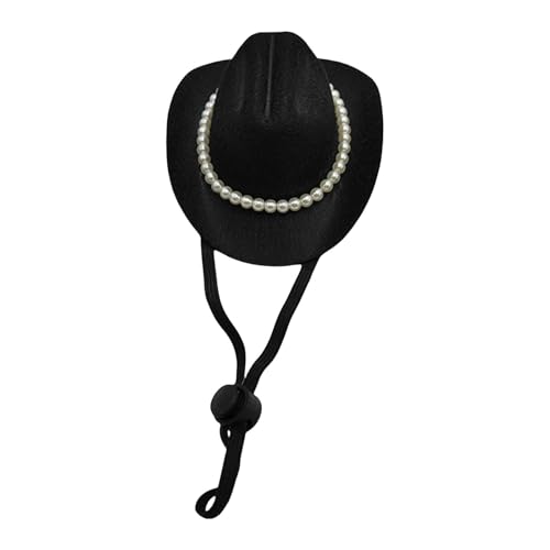Tuygn Dog Hat with Decorative Pearls Hat Headwear Halloween Pet Elegant Pearls Headwear Party Costume Supplies