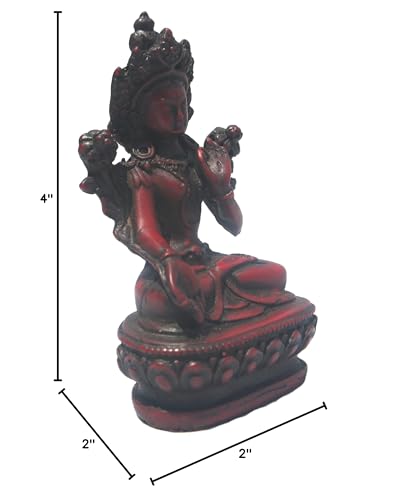 Estatua de Tara pequeña para compasión y éxito miniatura 5