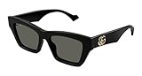 GUCCI SUNGLASSES GG1753S-001 BLACK-BLACK-GREY 53 WOMENS