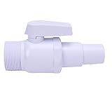 NOENNULL 2-Wege-Kugelhahn für Poolfilter, 1,5 Zoll X 1,5 Zoll – 1,25 Zoll 2-Wege-Pool-Absperrventil, Maximale Durchflusseffizienz, Knopfgriff-Design, Hochwertiges ABS-Material
