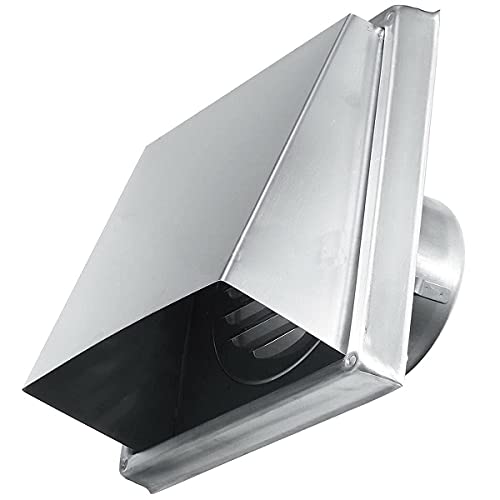 uyoyous Wall Vent Outlet 6 Inch Square Exhaust Outlet 304 Stainless Steel Wall Air Vent Ducting Ventilation Grill Wall Vent for Home Kitchen Bathroom