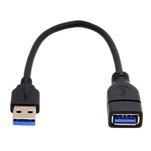CY USB 3.0 Tipo-A Macho a USB 3.0 Tipo-A Hembra Cable de Extensión 20cm 5Gbps