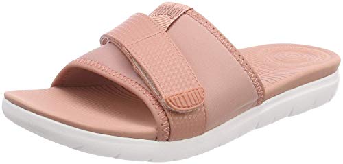 FitFlop Women's NEOFLEX Slide Sandal, Dusky Pink Mix, 9 M US