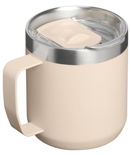 Image of STANLEY Everyday Camp Mug 12 oz | Drink Through Lid | Cup for Coffee, Tea and Drinks | Insulated Stainless Steel Coffee Mug | BPA-Free | Champagne