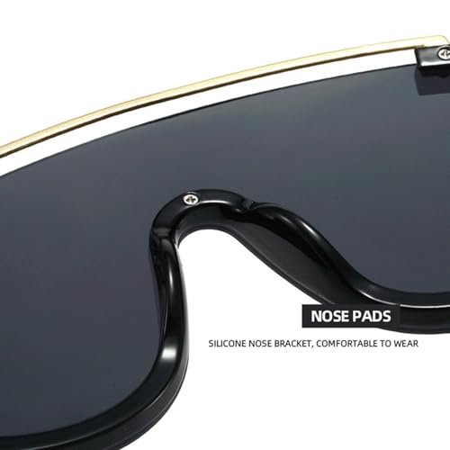 bullabulling Oversized Sunglasses Women Men Luxury Big Frame Mask Glasses Goggle Protection Glasses Shade UV4004