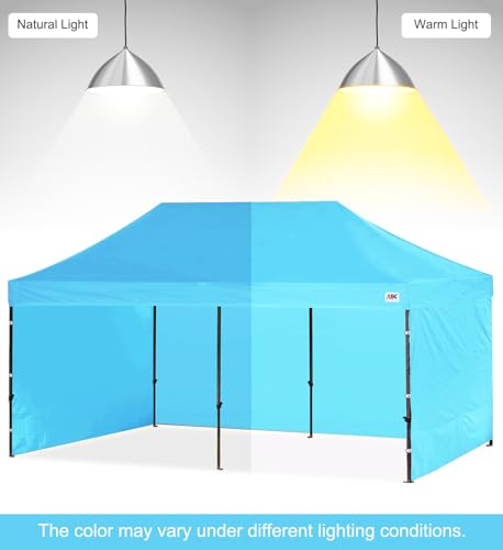 Image of ABCCANOPY Heavy Duty Easy Pop up Canopy Tent with Sidewalls 10x20, Sky Blue