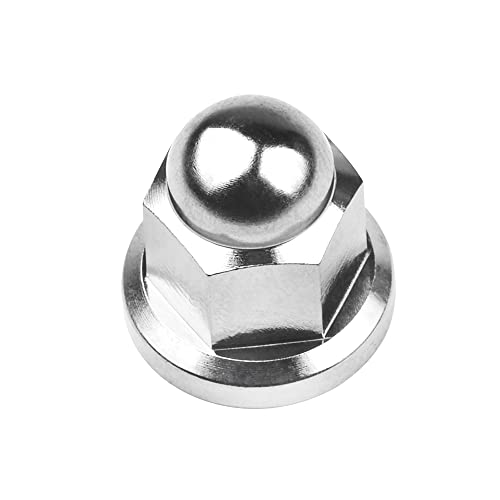 Image of Titanium M6 M8 M10 Dome Head Acorn Nuts for Bicycle Motorcycle Exhaust Pipe Car Pack of 6 (M8, Silver)