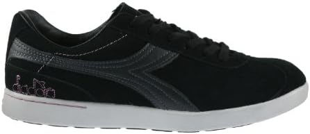 Diadora Donna Bellesimo Womens Suede Laceup Fashion Sneakers (US Womens 7/ EU 38.5, Black) | Image 1