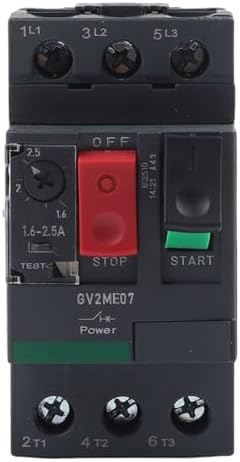 Aşırı yük için GV2 serisi motor marş anahtarı Endüstriyel kullanımda 0 37kW ila 15kW motorlar için uygun termal manyetik bağlantı kesme ile koruma için (GV2ME07C 1.6-2.5A) - Görsel 1