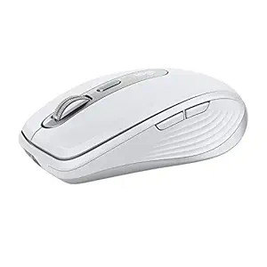 Logitech MX Anywhere 3 Compact Performance Mouse Wireless, Magnetic Scrolling, Ergonomic, 4000DPI Sensor, Custom Buttons, USB-C, Bluetooth, Apple Mac, iPad, Windows PC, Linux, Chrome - Pale Grey