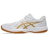 ASICS Men's Upcourt 6 Volleyball Shoes, 11, White/Pure Gold