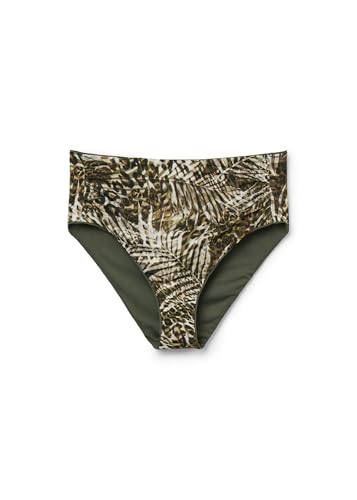 Woman's High Waist Shaping Swimsuit Bottoms Tropical Animalier